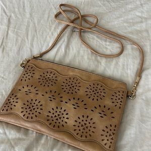 Brand New With Tags Brown Leather Crossbody Bag